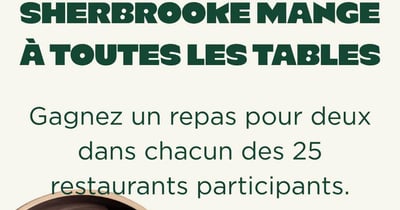 Concours Gagnez un repas pour deux dans 25 restaurants de Sherbrooke!