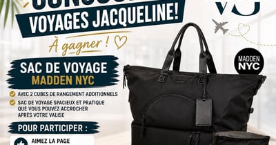 Concours Gagnez un sac de voyage Madden NYC, incluant 2 cubes de rangement additionnels!