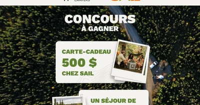 Concours Gagnez un séjour de location VanLife Campers de 4 jours et une carte-cadeau Sail de 500$!
