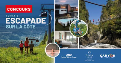 Concours Gagnez un séjour pour 4 personnes sur la côte de Beaupré!