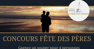 Concours Gagnez un souper pour 4 personnes au Café Bistro l'Anse-Aux-Coques!