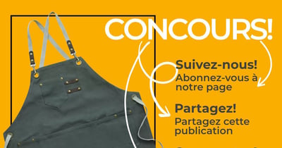Concours Gagnez un tablier en coton épais avec sangles ajustable!