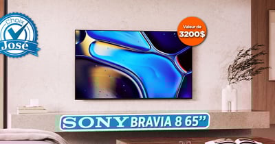 Concours Gagnez un téléviseur Bravia 8 65 pouces OLED de Sony d'une valeur de 3200$!