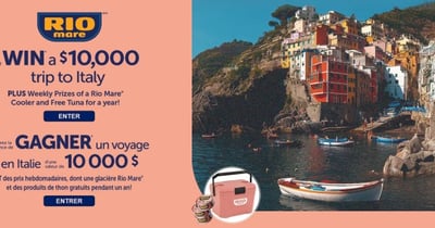 Concours Gagnez un voyage en Italie ou l'un des 14 prix instantanés!