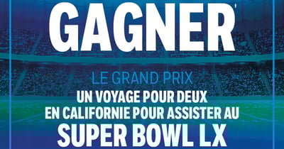 Concours Gagnez un voyage pour deux au Super Bowl LX avec Bud Light et Maxi - Plus de 15 prix à remporter! Concours Gagnez un voyage pour deux au Super Bowl LX avec Bud Light et Maxi - Plus de 15 prix à remporter!