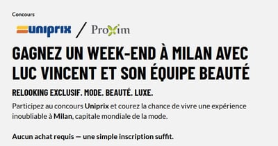 Concours Gagnez un week-end à Milan avec Luc Vincent et son équipe beauté