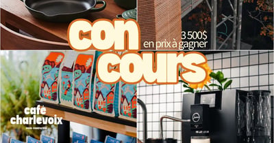 Concours Gagnez 3500$ en prix Café Charlevoix, microtorréfacteur, Eugène Allard et Repère Boréal!