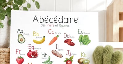 Concours Gagnez une affiche Abécédaire des fruits et légumes et une peluche carotte Jellycat!