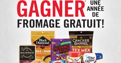 Concours Gagnez une année de fromage gratuit !