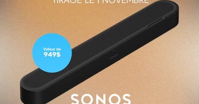 Concours Gagnez une barre de son Sonos BeamBeam Ultra!