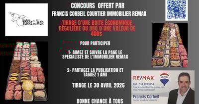 Concours Gagnez une boîte de la boucherie Terre et Mer d'une valeur de 400$!