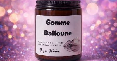 Concours Gagnez une bougie à base de cire naturelle de noix de coco et abricot à la fragrance de gomme balloune! .
