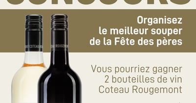 Concours Gagnez une bouteille de versant blanc une bouteille de versant rouge et un certificat-cadeau de 30$ chez Les Viandes du Ruisseau!