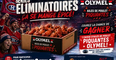 Concours Gagnez une caisse d’ailes de poulet piquantes Olymel!