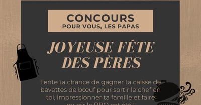Concours Gagnez une caisse de bavettes de bœuf et un tablier de chef!