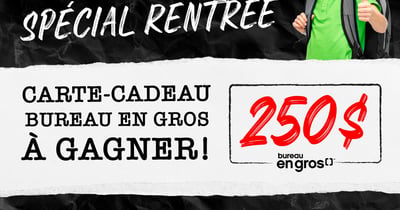 Concours Gagnez une carte-cadeau Bureau en Gros de 250$ !