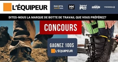 Concours Gagnez une carte cadeau de 100$ chez L'Équipeur! Concours Gagnez une carte cadeau de 100$ chez L'Équipeur!