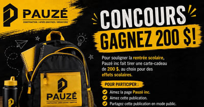 Concours Gagnez une carte-cadeau de 200$ pour l'achat d'effets scolaires!