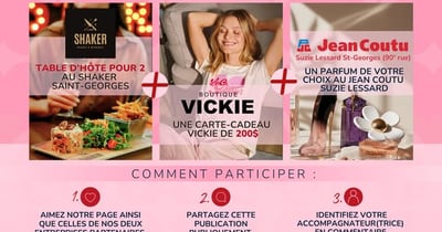 Concours Gagnez une carte cadeau de 200$ Vickie et d'autre prix!