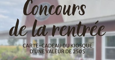 Concours Gagnez une carte-cadeau de 250$ à la Ferme Michel Lauzon!