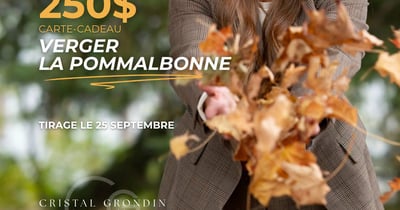 Concours Gagnez une carte-cadeau de 250$ pour le verger la Pommalbonne!