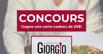 Concours Gagnez une carte-cadeau de 50$ chez Giorgio!