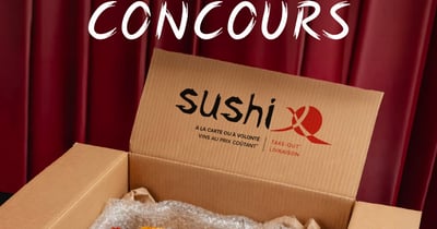 Concours Gagnez une carte-cadeau de 50$ chez Sushi X!