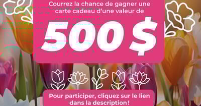 Concours Gagnez une carte-cadeau de 500$ chez Pépinière Locas!