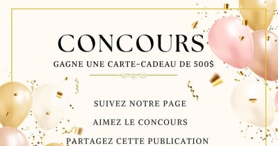 Concours Gagnez une carte-cadeau de 500$!