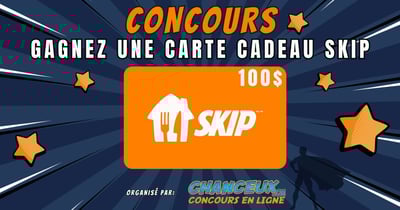 Concours Gagnez une Carte Cadeau SKIP de 100$ Concours Gagnez une Carte Cadeau SKIP de 100$