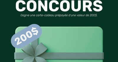 Concours Gagnez une carte prépayée de 200$!