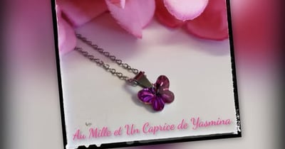 Concours Gagnez une chaîne en acier inoxydable et pendentif papillon en cristal autrichien!