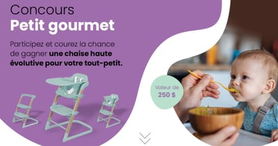 Concours Gagnez une chaise haute évolutive!