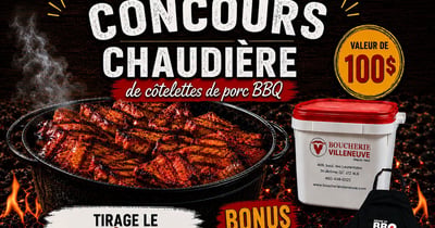 Concours Gagnez une chaudière de côtelettes de porc BBQ!