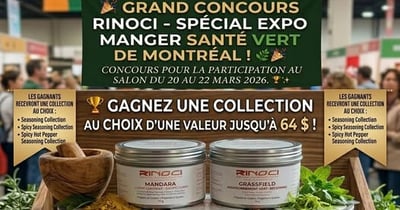 Concours Gagnez une collection d’épices et assaisonnements artisanaux Rinoci!