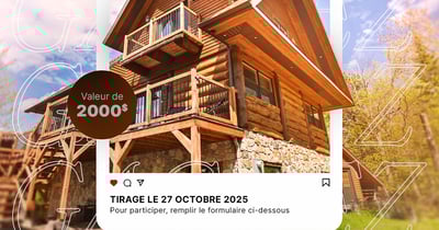 Concours Gagnez une escapade de 2 nuits dans l’un de nos chalets! Concours Gagnez une escapade de 2 nuits dans l’un de nos chalets!