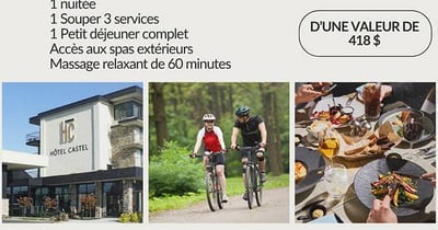 Concours Gagnez une escapade détente et gourmande à l'hôtel Castel de Granby!