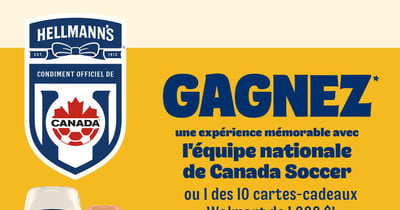 Concours Gagnez une expérience avec l'équipe nationale de Canada soccer ou 1 des 10 cartes-cadeaux Walmart de 1000$!
