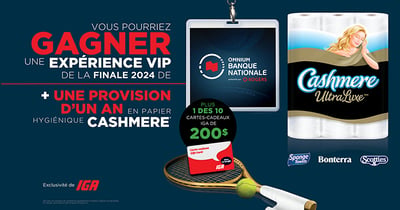 Concours Gagnez une expérience VIP à la finale de l'Omnium Banque Nationale 2024 et un approvisionnement en papier hygiénique Cashmere pour un an!