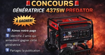 Concours Gagnez une génératrice Predator 4375W!