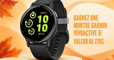Concours Gagnez une montre Garmin vívoactive 5!