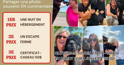 Concours Gagnez une nuit en hébergement à la ferme une expérience Escape Ferme et une carte-cadeau de 50$!