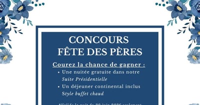 Concours Gagnez une nuitée dans la suite présidentiel à l'Hôtel des Eskers!
