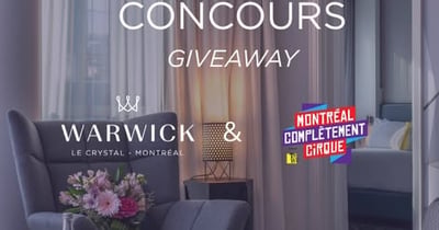Concours Gagnez une nuitée pour deux au Warwick Le Crystal et paire de billets pour le spectacle Défis Enchantés!