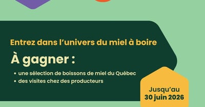 Concours Gagnez une sélection de boissons Miel du Québec et des visites chez des producteurs!