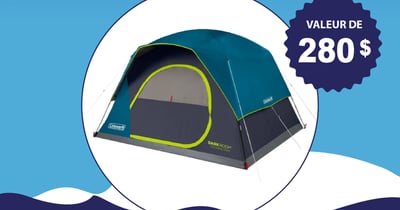 Concours Gagnez une tente Skydome Dark Room 6 places de Coleman!