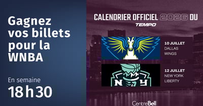 Concours Gagnez vos billets pour la WNBA!