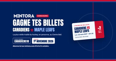 Concours Gagnez vos billets pour le Canadien de Montréal!