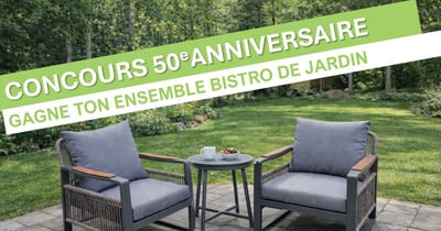 Concours Gagnez votre ensemble bistro de jardin offert par Paradis Jardin & Accessoires!