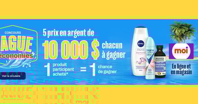 Concours Jean-Coutu - 5 prix en argent de 10 000$ à gagner! Concours Jean-Coutu - 5 prix en argent de 10 000$ à gagner!